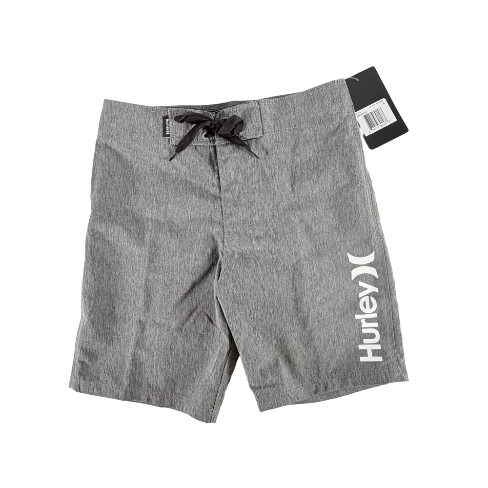 Hurley Boys Board Shorts Black Heather Swim‎ Trunks Size 6 NWT